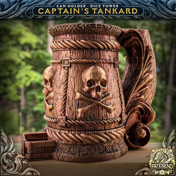 Pirate Tankard - Can Holder Dice Tower & Dice Storage